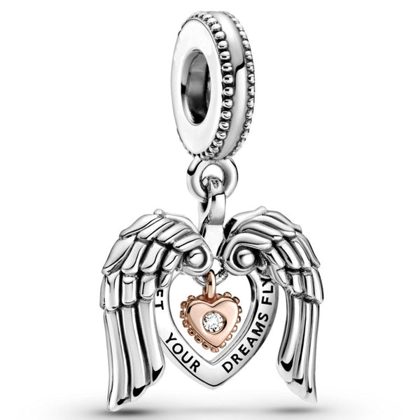 Forever & Always Soulmate Angel Wings The World To Me Pendant Beads
