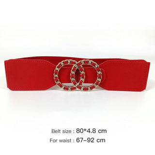Buy 00-red Gold chain belt elastic