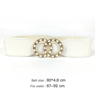 Buy 00-white Gold chain belt elastic