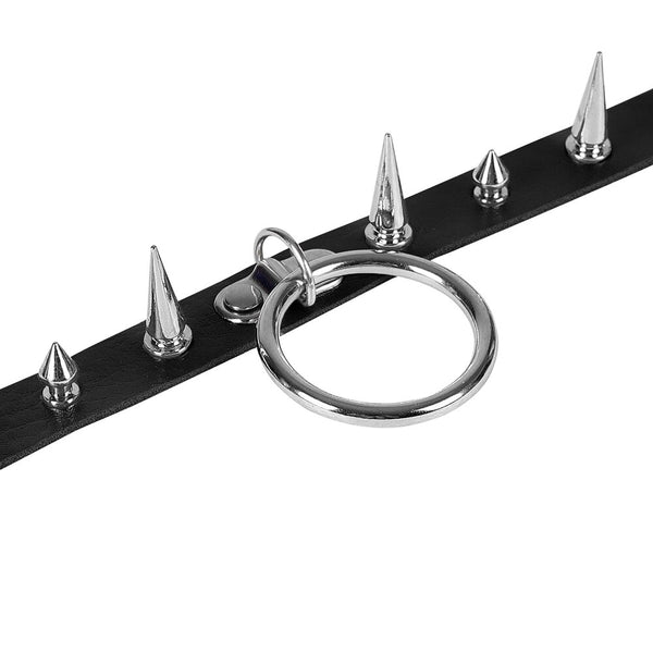 Goth Fashion Leather Choker Necklace Women Punk Wedding Bride Jewelry