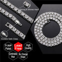 Hip Hop Iced Out 3MM 4MM 5MM Mens Necklaces 1 Row Rhinestone Choker