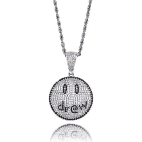 Hip Hop Jewelry Drew Smiling Face Pendant Necklace For Men Women High