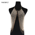 IngeSight.Z Fashion Boho Imitation Pearls Full Body Chain Statement