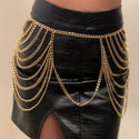 IngeSight.Z Goth Gothic Harness Crop Bra Top Chest Waist Body Chain