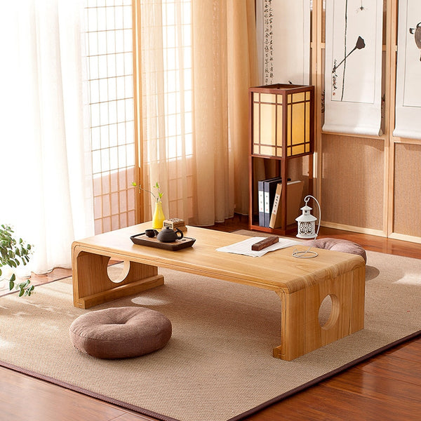 Japanese Vintage Indoor wood Furniture Asian Style Coffee Tea Living