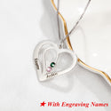 JewelOra Personalized Engraved Name Heart Necklaces & Pendants for