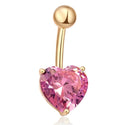 Love & Annie Heart Navel Belly Button Rings Devil Shape Red CZ Belly