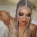 Luxury Full Rhinestone Tassel Hair Clip Accessories Headwear Crystal