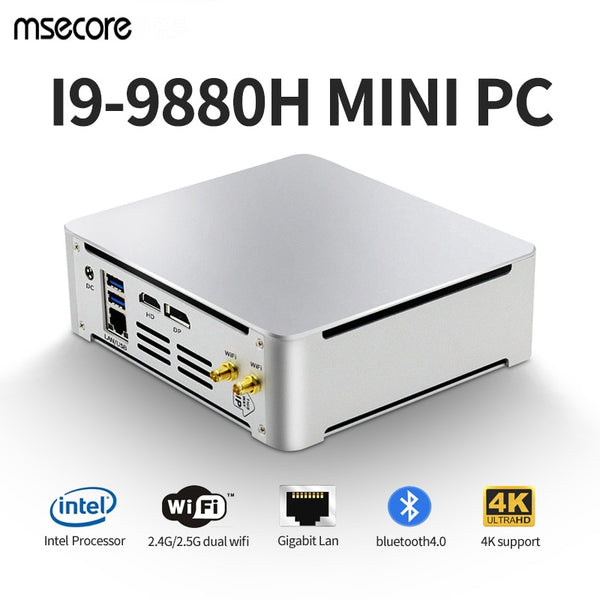 MSECORE Intel Core I9 9880H Mini PC I5 Windows 10 Gamer Computer