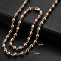Men Women's Jewelry Sets 585 Rose Gold Bracelet Necklace Set Double