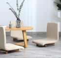 Modern 360 Degree Swivel Floor Chair w/Lumbar Support Japanese Style
