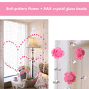 Multi colored Double Heart Shape Glass Crystal Bead Curtain Room