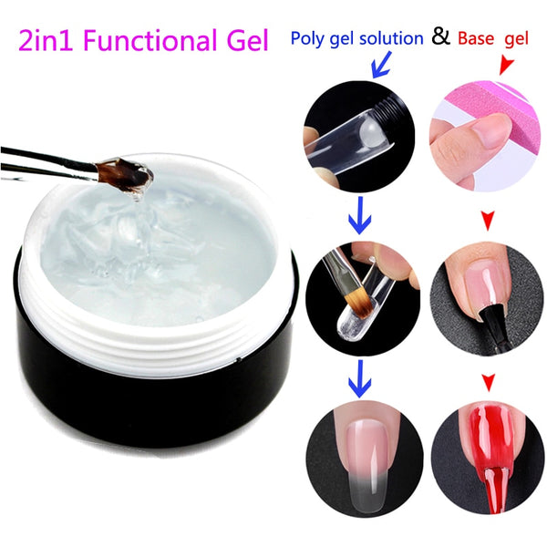 New 3in1 Nail Gel Glue Builder Extension Gel For Nail False Tips