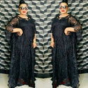 New African Fashion Women's Guipure Cord Lace Abaya Stylish KWA