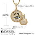 New Iced Out Angry Expression Hip Hop Fashion Pendant Necklace High
