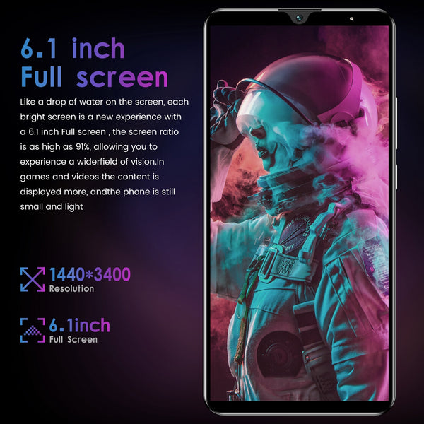 New Smartphone A12 8Gb Ram 256Gb Rom 6.1 Inch Screen 4800Mah Battery