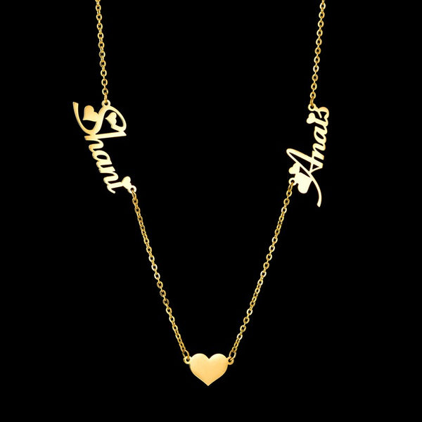 Nextvance Stainless Steel Custom Name Necklace Heart Personalized