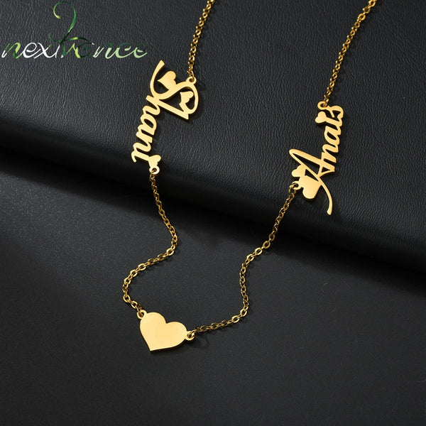 Nextvance Stainless Steel Custom Name Necklace Heart Personalized