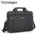 OYIXINGER Men Briefcase For 14 15.6 Inch Laptop Waterproof Oxford