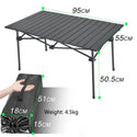 Outdoor Folding Table Camping Aluminium Alloy BBQ Picnic Table With