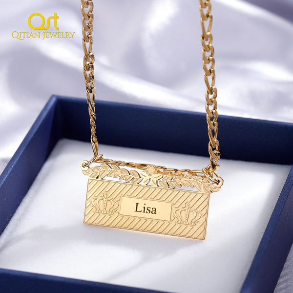 Personalize Name Necklace Gold Name Chain Dainty Name Pendant For