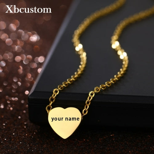 Personalized Pendant Name Necklace Infinity Women Men Gold Stainless
