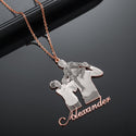 Personalized Photo Necklaces For Women Cartoon Name Pendant With Cuban