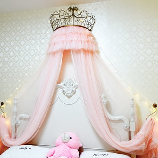 Buy orange Princess Crown Mosquito Net Bed Curtain Girl Children Room Decor