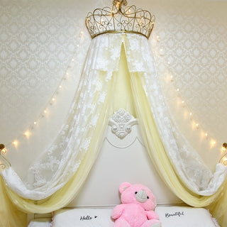 Buy white Princess Crown Mosquito Net Bed Curtain Girl Children Room Decor