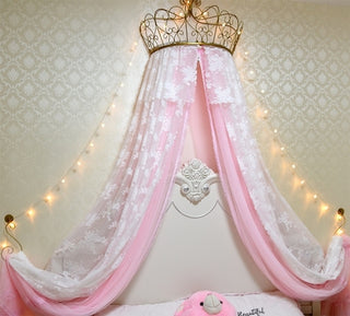 Buy red Princess Crown Mosquito Net Bed Curtain Girl Children Room Decor