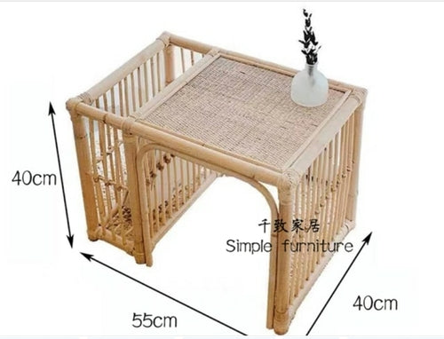 Rattan Edge Storage Japanese Style Home Stay Tatami Simple Tea Table