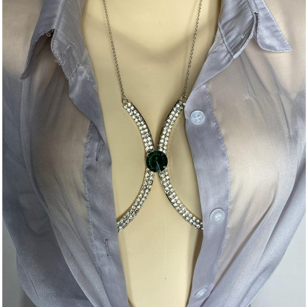 Sexy Woman Body Jewelry Chest chain Fashion Bras Geometric Rhinestone