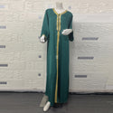 Siskakia Arabic Dresses for Women Fall 2020 Golden Ribbon Patchwork V