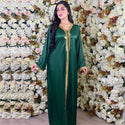 Siskakia Arabic Dresses for Women Fall 2020 Golden Ribbon Patchwork V