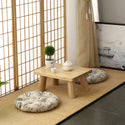 Small Japanese Coffee Table Round Legs Solid Wood Bedroom Center Table