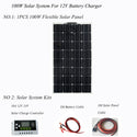 Solar Panel Kit Complete 300W 200W 100W 12V 24V Flexible ETFE PET