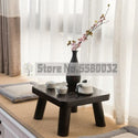 Solid wood bay window table Japanese style antique tea table bed low