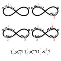 Stainless Steel Customized Infinity Name Necklaces Personalized Heart