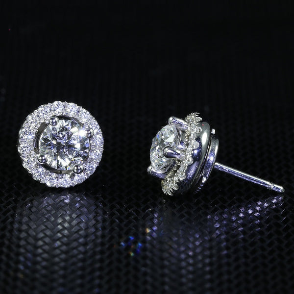 Stud Earrings For Women S925 Silver Cubic Zirconia Wedding Romantic