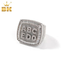 THE BLING KING Custom 1 9 Letters Ring Full Iced Out Cubic Zirconia