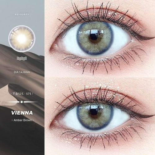 UYAAI 2Pcs Yearly Colored lenses beauty Color lens eyes Color contact