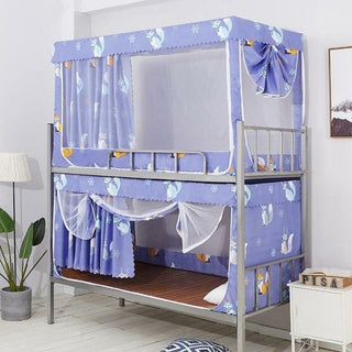 Buy gray Upper and Lower Bunk Bed Student Dormitory Dual Purpose Mosquito Net