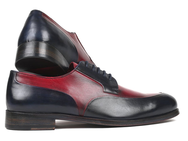 Paul Parkman Men's Bordeaux & Navy Derby Shoes (ID#993-BDNV)