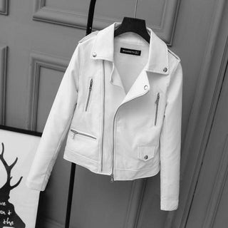 Buy white Biker Leather Jacket