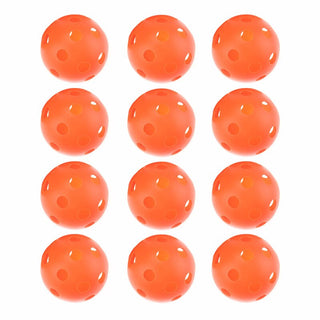 Buy orange CRESTGOLF 12pcsX90mm Pickleball Plastic Airflow Hollow Indoor Practice Training Ball Baseball Golf Ball Accessories