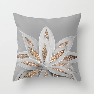 Buy gold-plants-001 Hot Gold Throw Pillows