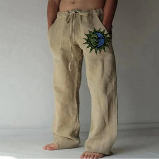 Buy color8 Soft Linen Pants Mid Waist Pocket Pants