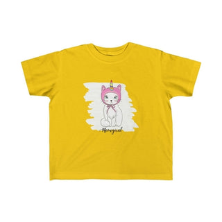 Buy yellow Meowgical Cat Unicorn Kid Girls Tee