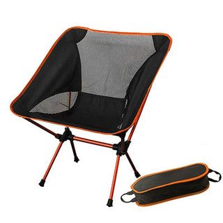 Buy orange-small-size Outdoor Ultralight Folding Moon Chairs