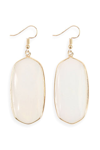 Buy natural Natural Oval Stone Earrings